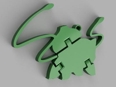 Bulbasaur Articulated Keychain Pokemon Green Flexi