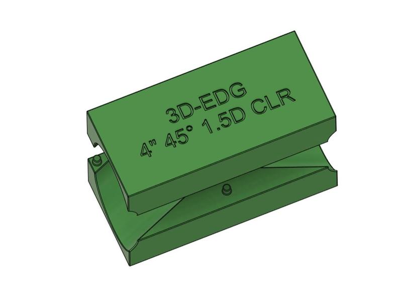 4" MANDREL BEND 45 DEGREE X PIPE JIG