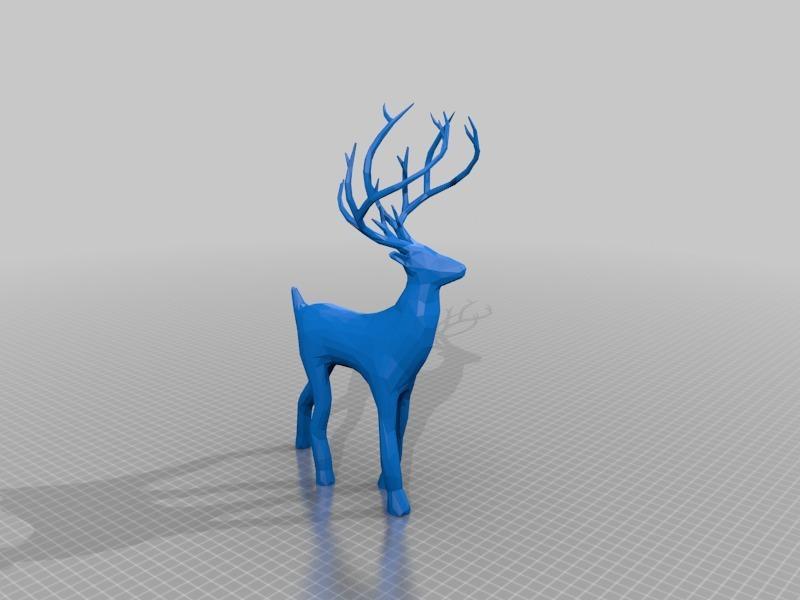reindeer low poly