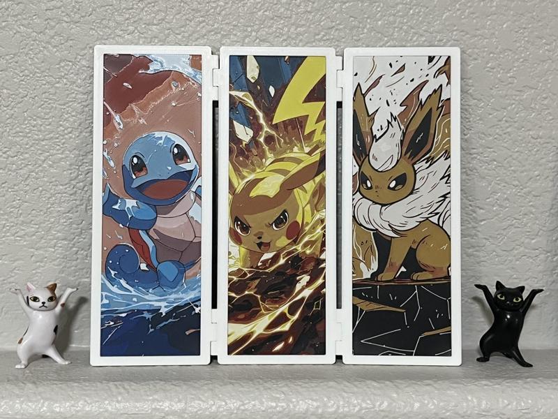 Triptych Display: Pokemon Hueforge