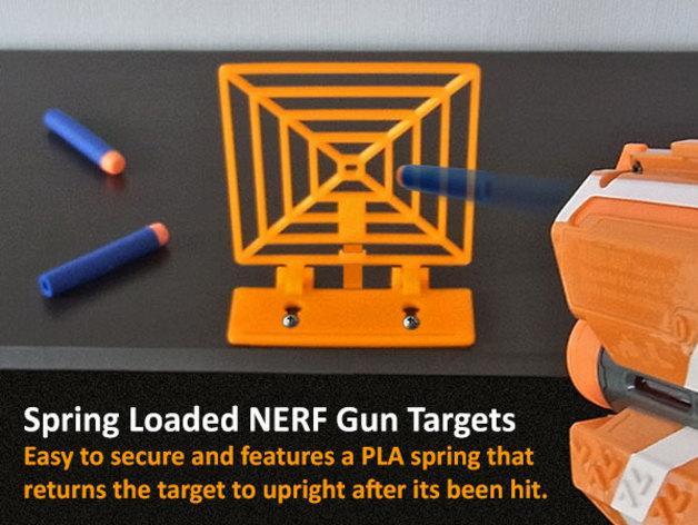Spring Loaded Target For NERF Gun Fun!