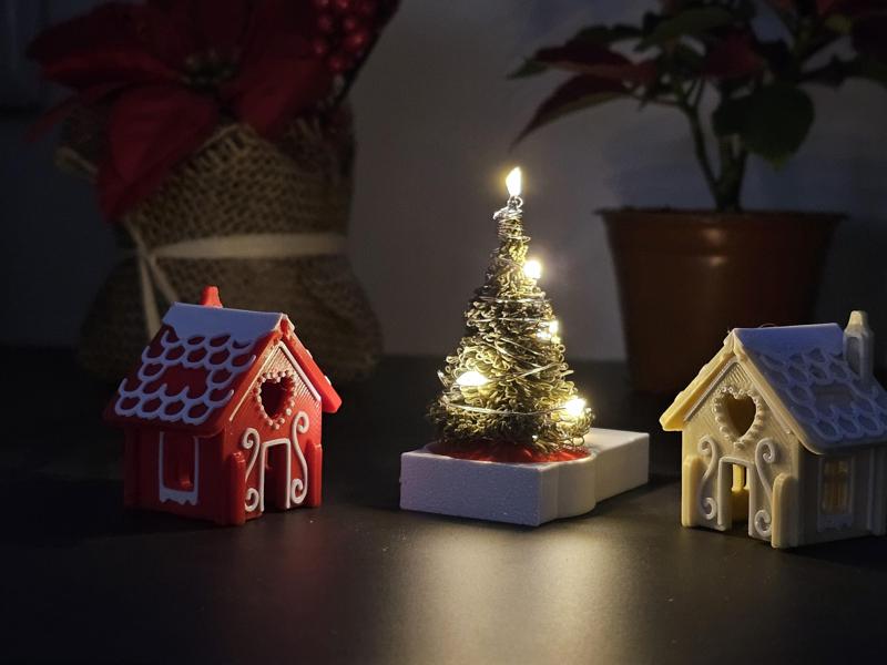 Christmas village with led light