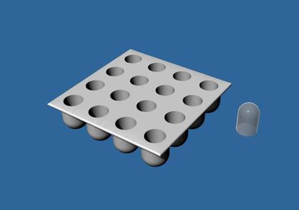 Cylinder-shaped cooler with dome