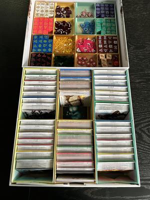 Ashes Reborn: Rise of the Phoenixborn + Red Rains Full Campaign One-Box Insert/Organizer - NO SLEEVES (or Partial Phoenixborn/Campaign SLEEVED)