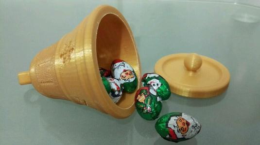 Christmas bell ornament (with hidden compartment)