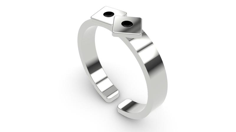 Dice Ring - Snake Eyes