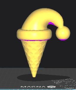 Christmas ice cream cone