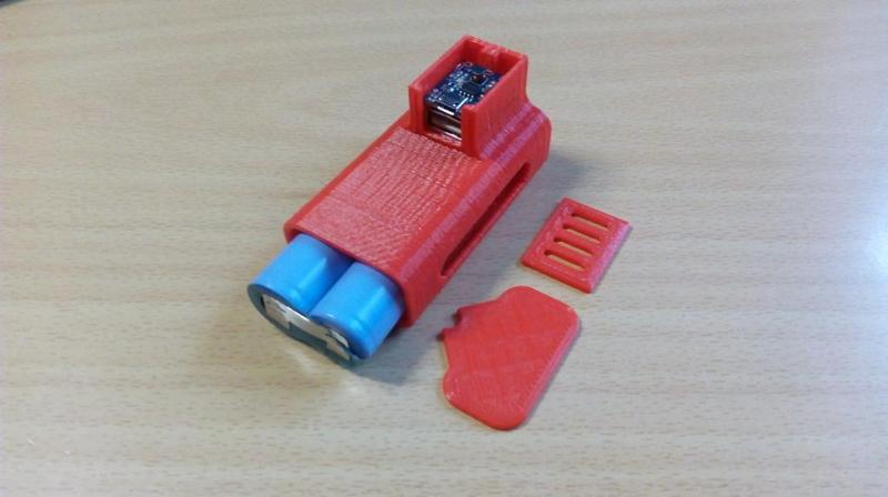 Power bank case for two 18650 Li-Ion