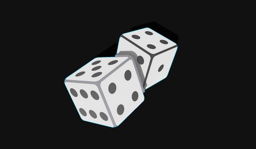 Dice Vegas Casino Movie Set Prop, 3D Print Prop, Shadow Box Figurines, Gambling, Roll The Dice