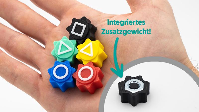 Gonggi set as STL file - the traditional Korean game you can print yourself!