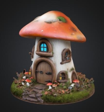 3 mushroom houses