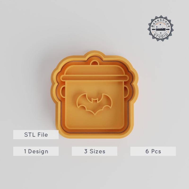 Pumpkin Soup Shape Cutter & Stamp for Cookies, Fondant, Halloween Party, 6-Piece Set, S/M/L, Autumn & Festive Themes PRODUCT_4342
