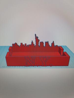 New York skyline soap dish