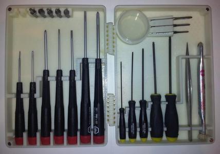 Toolbox for miniature tools