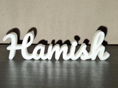 Hamish Name Sign Display Decor