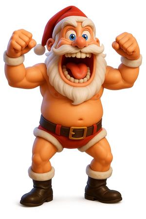 S102 Christmas ornament Naughty Santa Claus