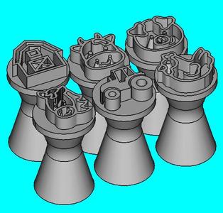 Farm stamps (Tractor barn pig horse chicken cow)