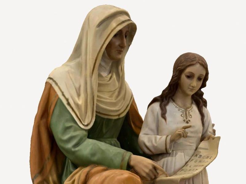 Saint Anne and the Virgin Mary - Church Statue