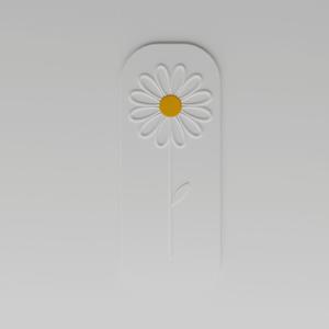 Daisy Medium Bookmark | 3D Print Digital File | Floral Reading Accessory | (Digital Download STL STEP FBX Files)
