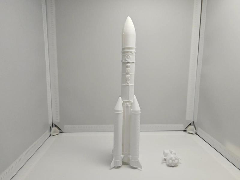 Long March 5 Modular 3D Printed Fridge Magnet