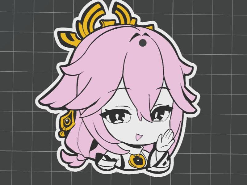 Genshin Impact Yae Miko Keychain
