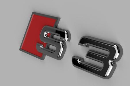 Audi S3 8L logo - 3D printable badge (STL)