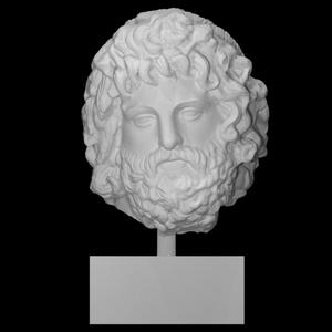 Head of a bearded god