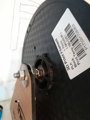 Filament spool on ball bearing holder 