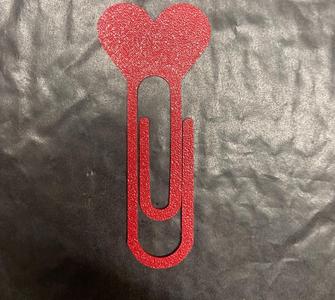 Heart paper clip bookmark or paper clip 
