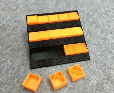 Infill percent display for teaching tool of 3D printer