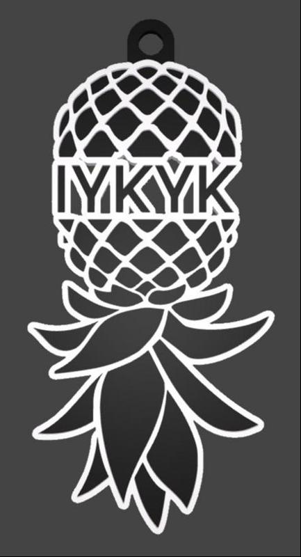 IYKYK - Upside Down Pineapple Keychain