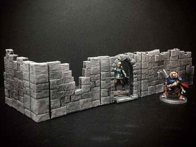 Delving Decor: Basic Ruin Walls (28mm/Heroic scale)