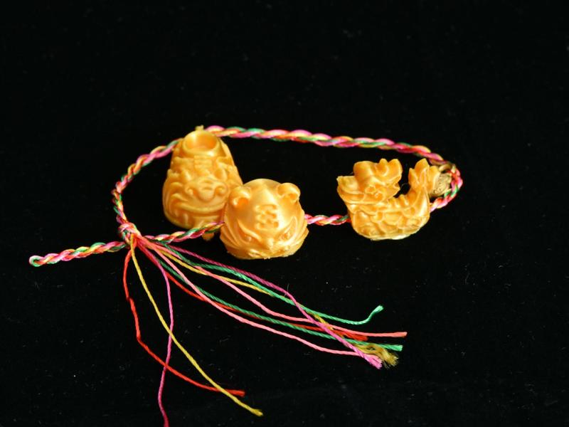 Colorful rope accessories, dragon boat beads, tiger head beads