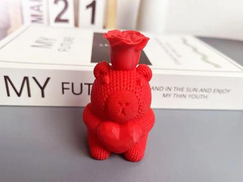 Valentine's Day limited edition: A knitted capybara holding a heart and wearing a rose, symbolizing emotionally stable love