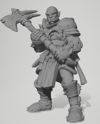 Orc Male Barbarian Full Pack