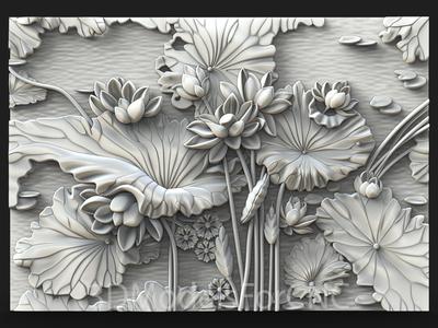 3D Model STL File for CNC Router Laser & 3D Printer Flowers 6