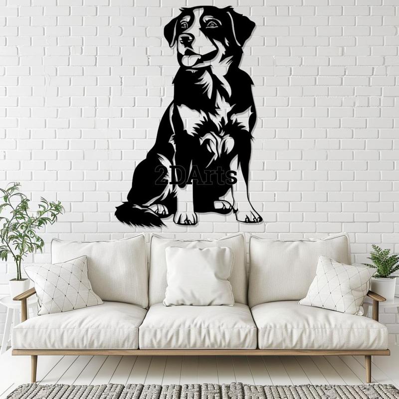 Appenzeller Mountain Dog Silhouette STL File for 3D Printing and Laser Cutting