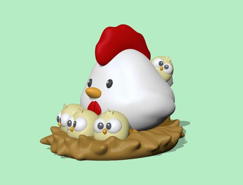 Hen with Chicks - Mother's Day