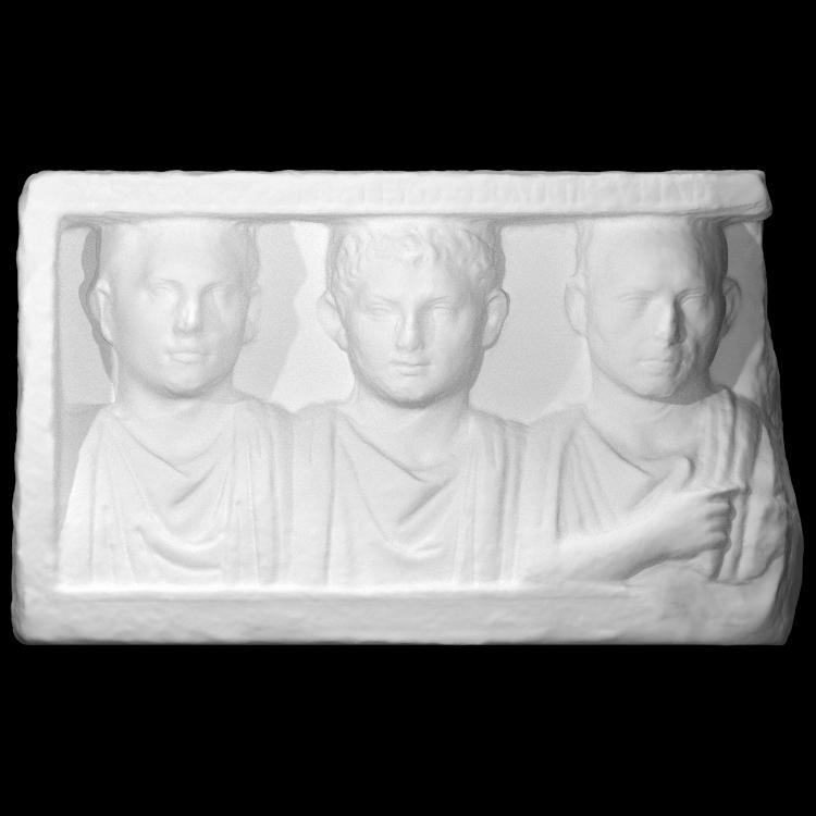 Funerary relief with the portraits of three brothers