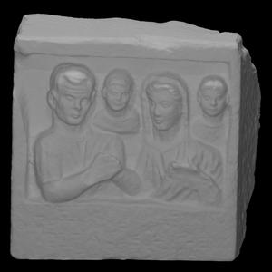 Funerary relief Vettia Hospita and Lucius Vettius Alexander