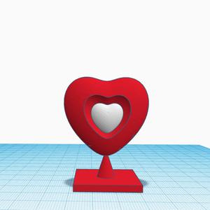 Heart in Heart with stand, love gift