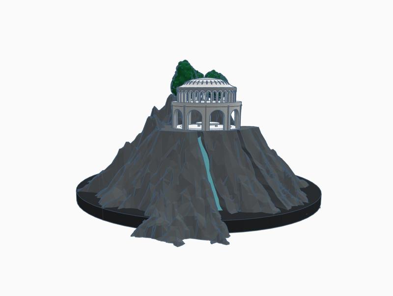 Lotr white council figure diorama