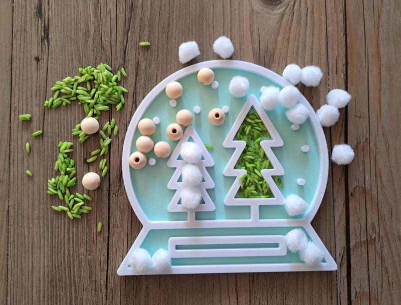 Filling shape Snowglobe Christmas Tree / vulvorm Sneeuwbol Kerstboomeuwpop