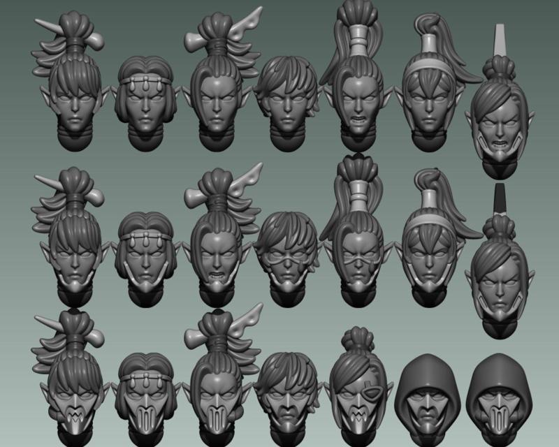 Space Elves Female Heads Vol.2
