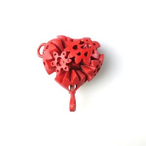 Keyed Fantastical Heart Gears Pendant
