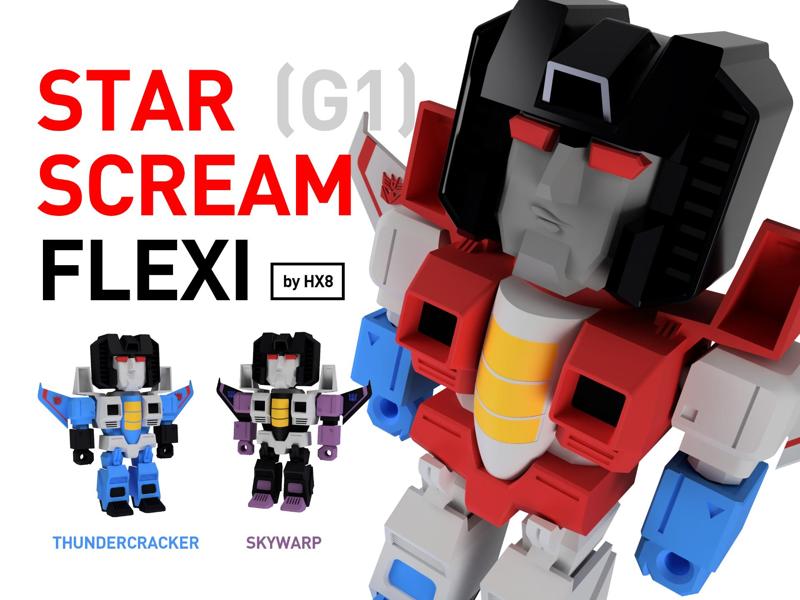 Articulated Flexi Star Scream G1 by HX8