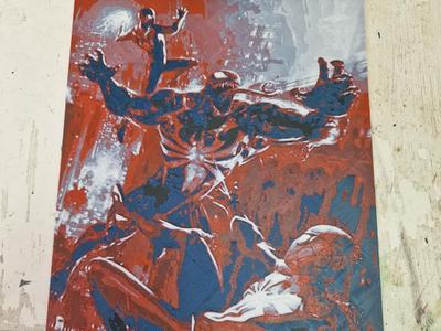 venom meets 2 spiderman