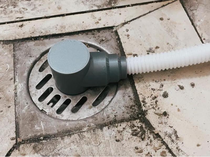Floor drain elbow connector