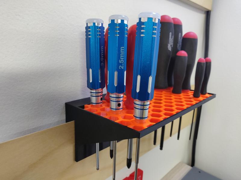 French Cleat Honey Comb Screwdriver Holder Screw Mount Remix