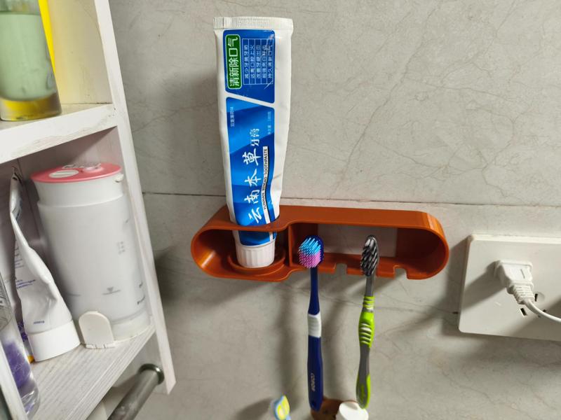 Wall-mounted toothbrush holder
